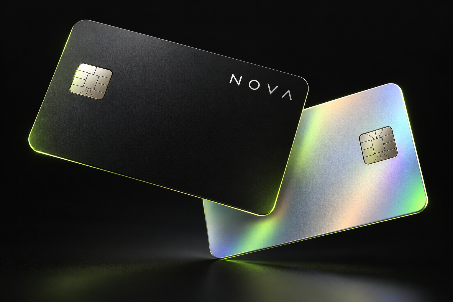 Концепт чёрной и серебристой карт NOVA